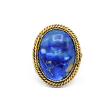 Estate 14KT Yellow Gold Natural Sodalite Ring