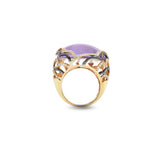 18KT Rose Gold Amethyst And Mother Of Pearl Ring