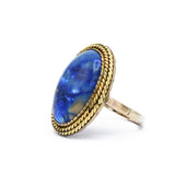 Estate 14KT Yellow Gold Natural Sodalite Ring