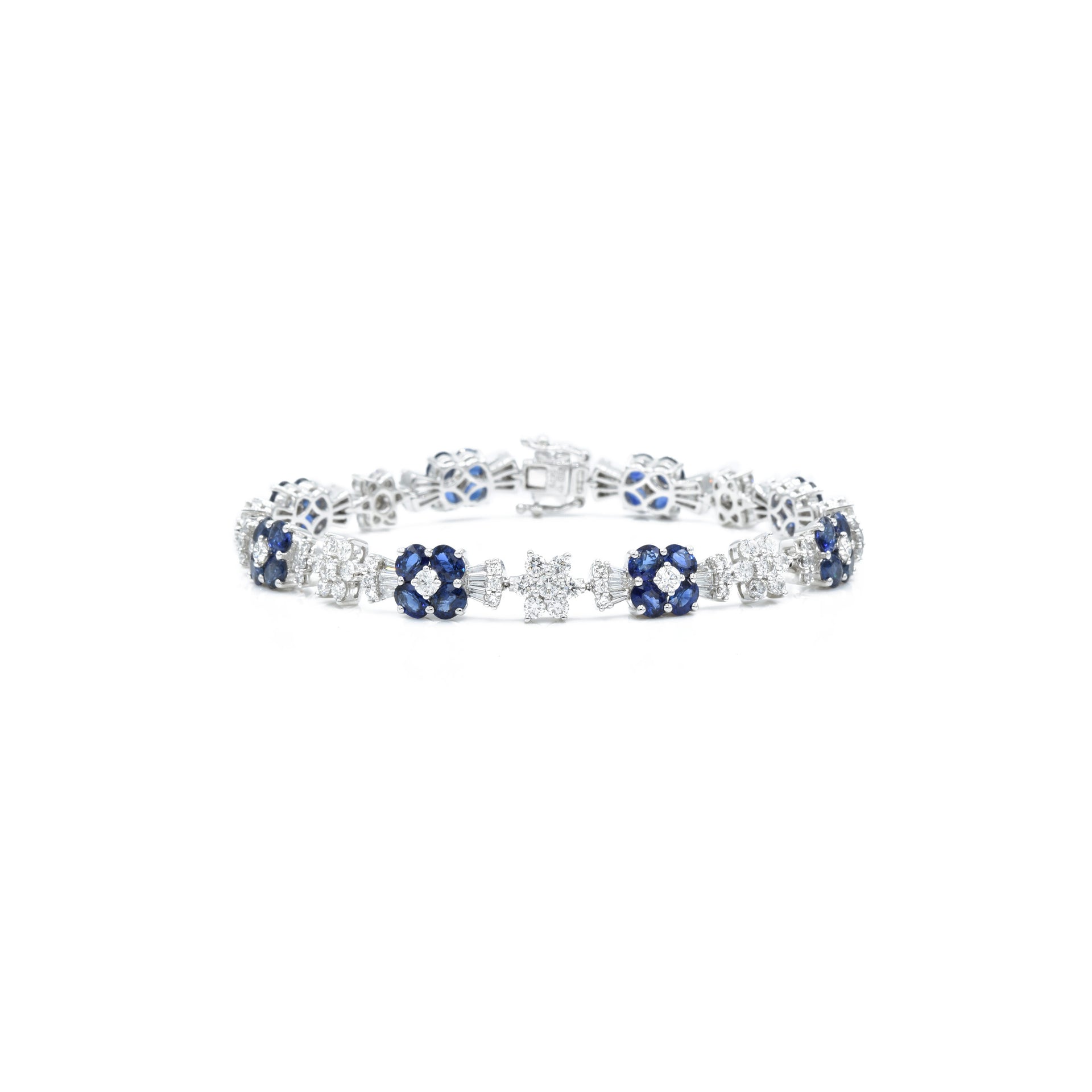 18kt White Gold Sapphire & Diamond Bracelet
