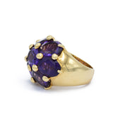 18KT Estate Amethyst Gold Dome Ring