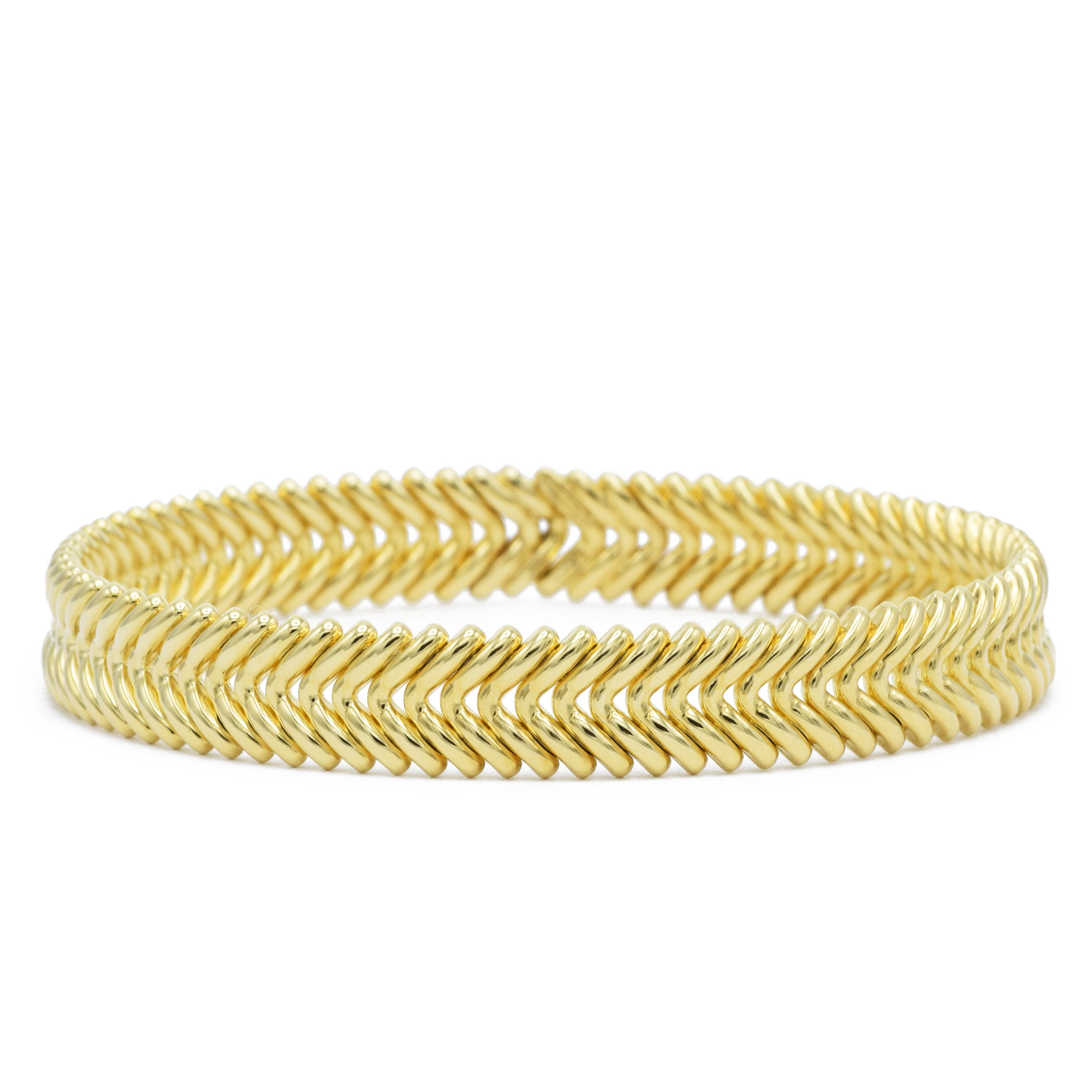 18KT Yellow Gold Chimento 'Armilla' V Cuff