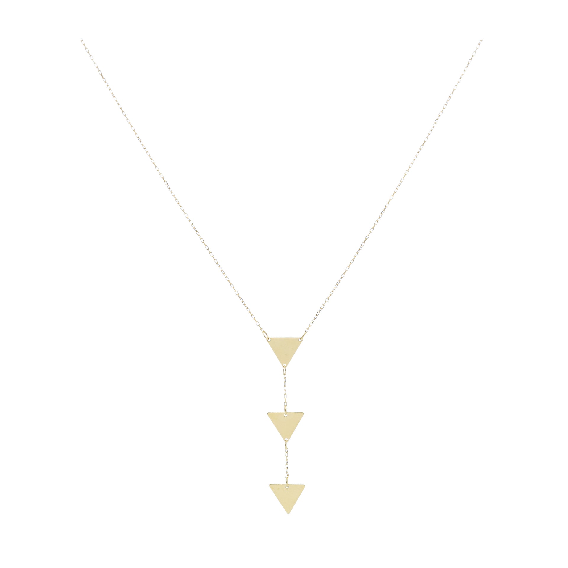 14kt Yellow Gold Triple Drop Triangles