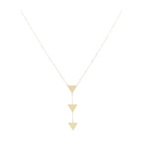 14KT Yellow Gold Triple Drop Triangles