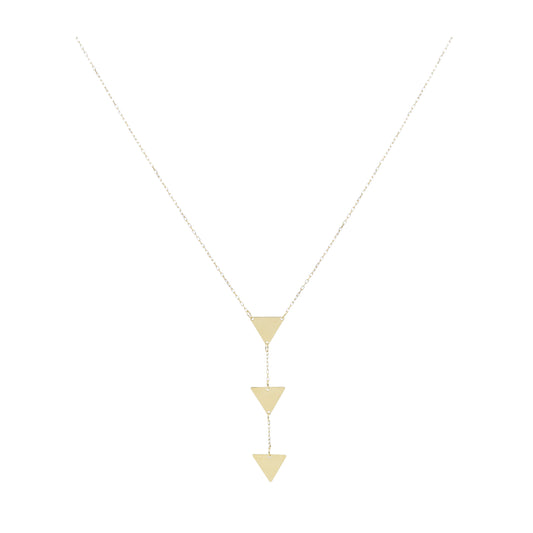 14kt Yellow Gold Triple Drop Triangles