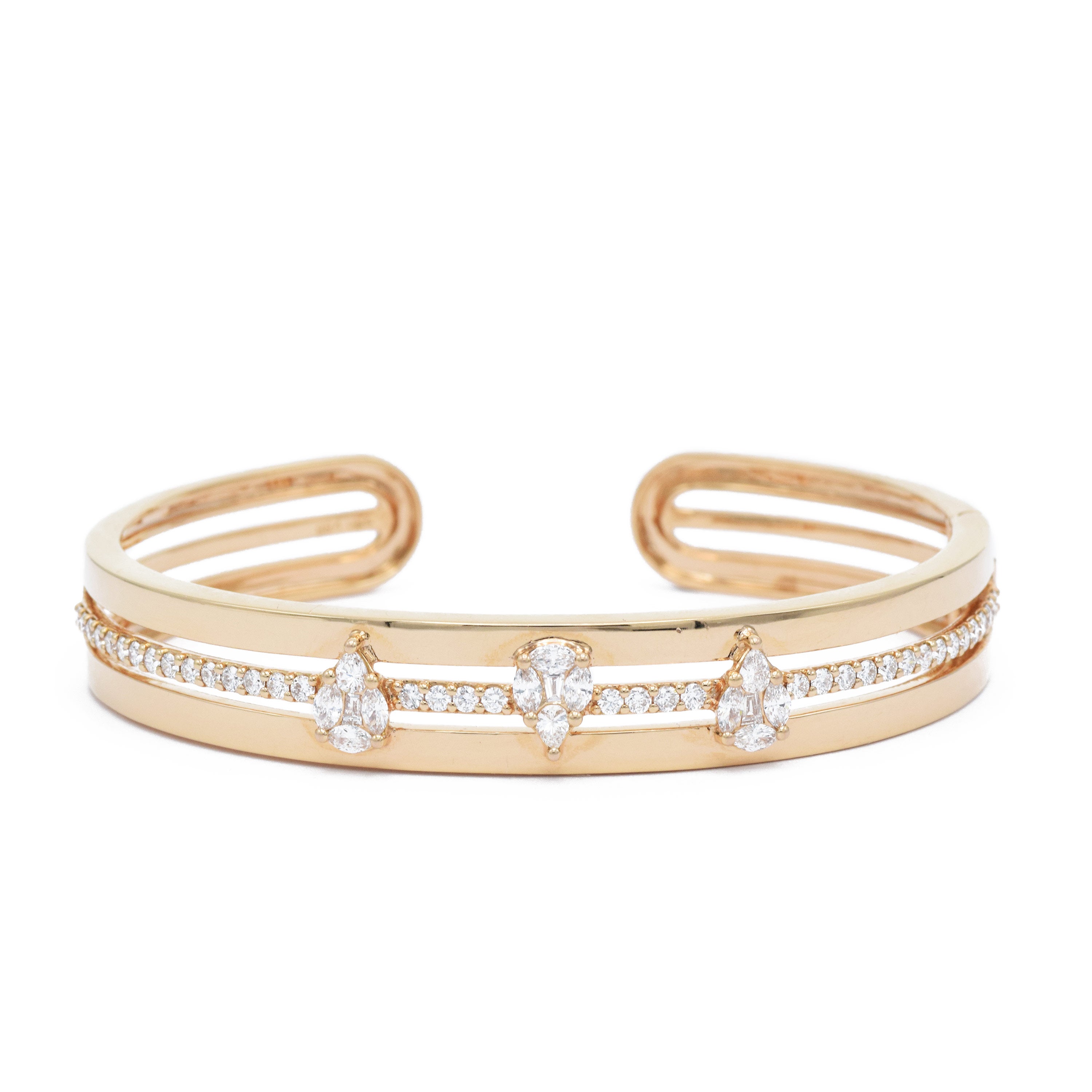 Rose Gold Diamond Cuff
