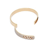 Rose Gold Buckle Bangle with Diamonds