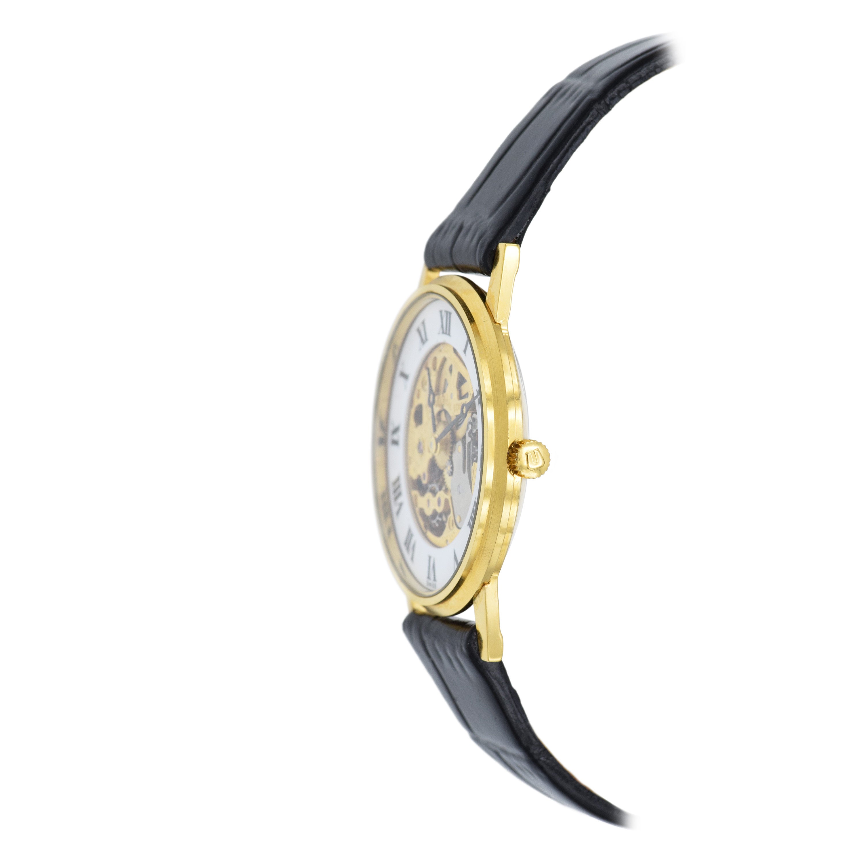 Mens rotary vintage mecanique skeleton automatic watch on sale