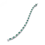 18kt White Gold Emerald Bracelet