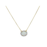18KT Opal And Diamond Pendant