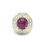 Estate Yellow Gold Ruby and Diamond Ring