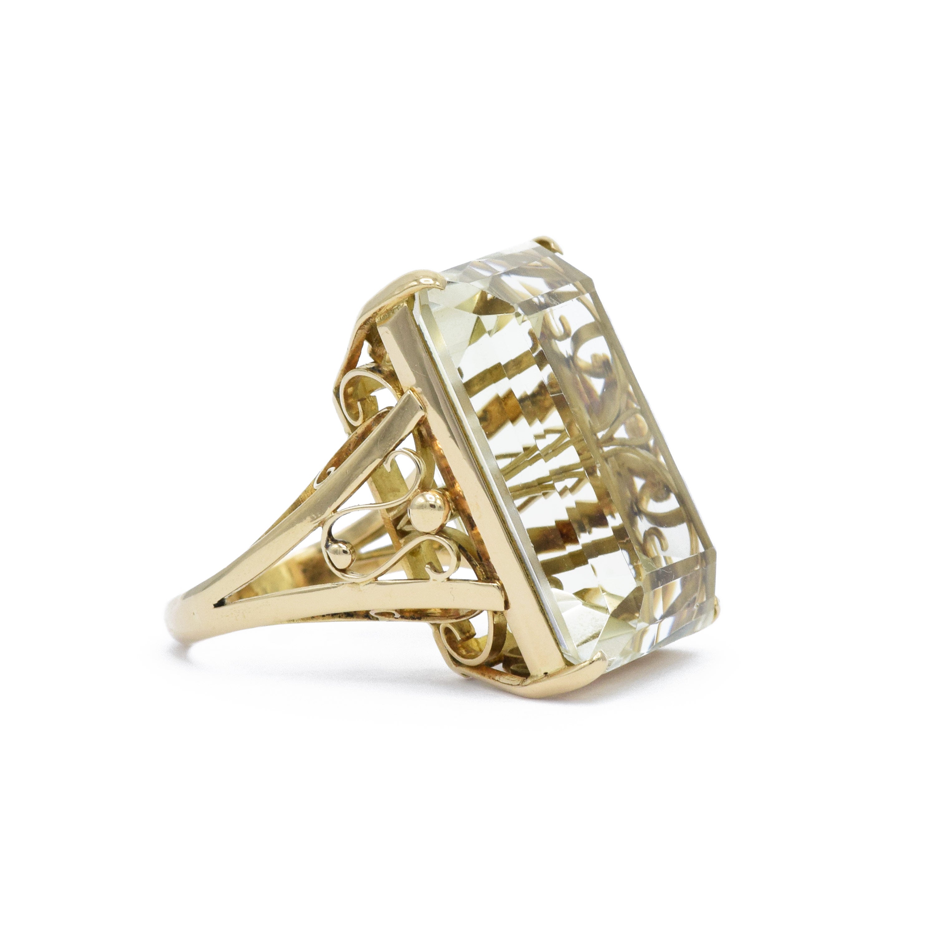 18kt Yellow Gold Prasiolite Ring