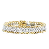 Vintage 14KT Yellow And White Gold Diamond Bracelet