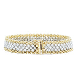 Vintage 14KT Yellow And White Gold Diamond Bracelet