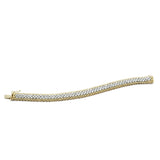 Vintage 14KT Yellow And White Gold Diamond Bracelet