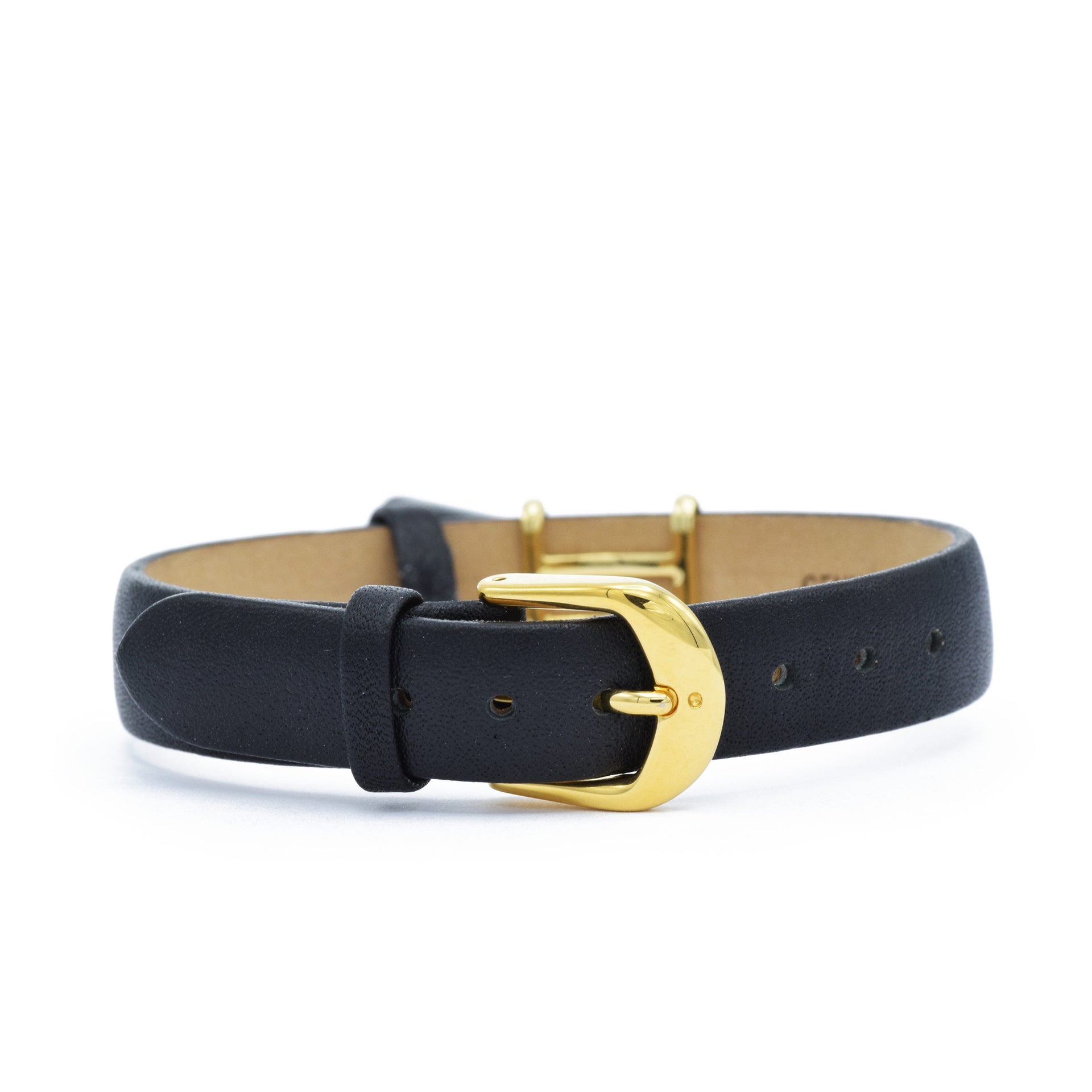 Black Leather Bracelet with Black Agate Lock