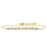14kt Yellow Gold Adjustable Diamond Bracelet