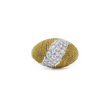 Estate 18KT Yellow Gold And Platinum Diamond Ring