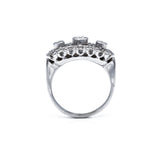 Estate 14KT White Gold And Diamond Art Deco Ring