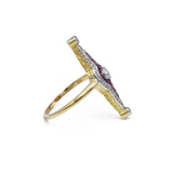 Estate 18KT Ruby and Diamond Ring Circa 1940