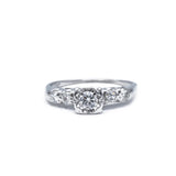 Estate Circa 1940 14KT White Gold And Diamond Ring