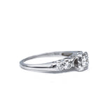 Estate Circa 1940 14KT White Gold And Diamond Ring