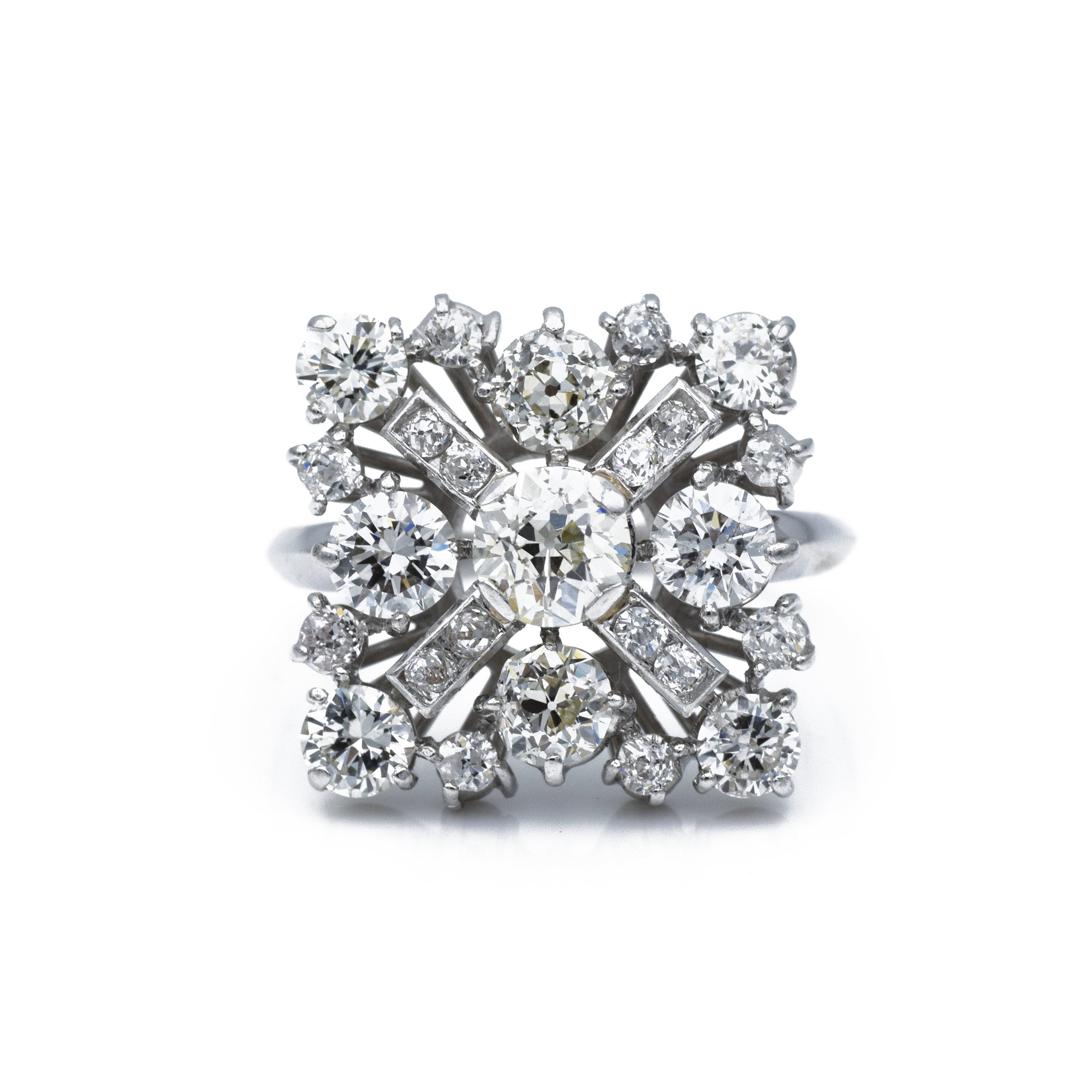 Estate Circa 1930 Platinum And Diamond Ring