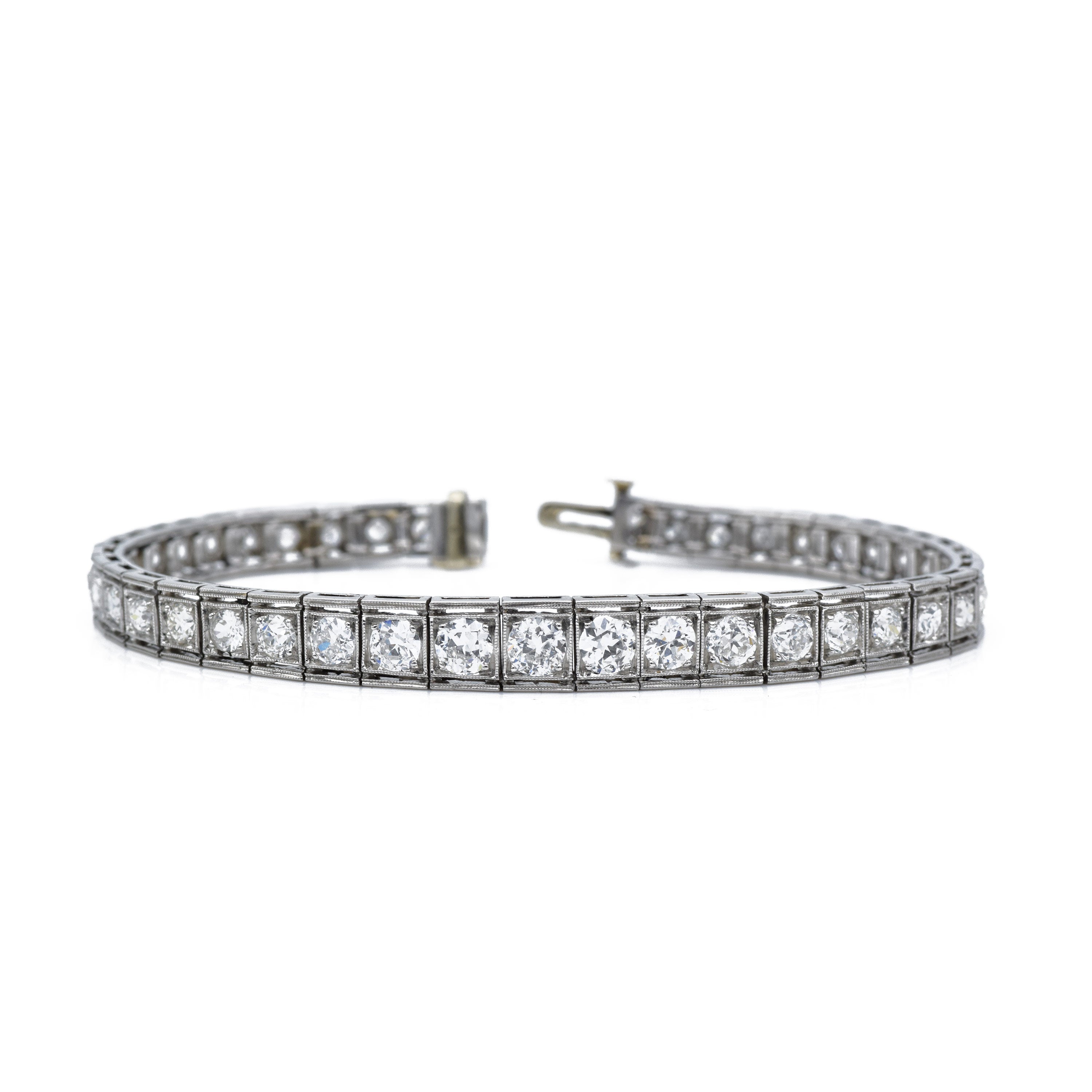 Estate 1920s European Cut Diamond Bracelet