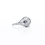 Vintage c. 1930s Art Deco Platinum & Diamond Ring