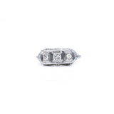 Estate 18KT Gold And Diamond Art Deco Ring