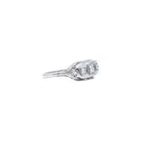 Estate 18KT Gold And Diamond Art Deco Ring