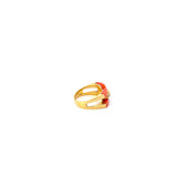 Vintage Cartier Coral And Diamond Ring