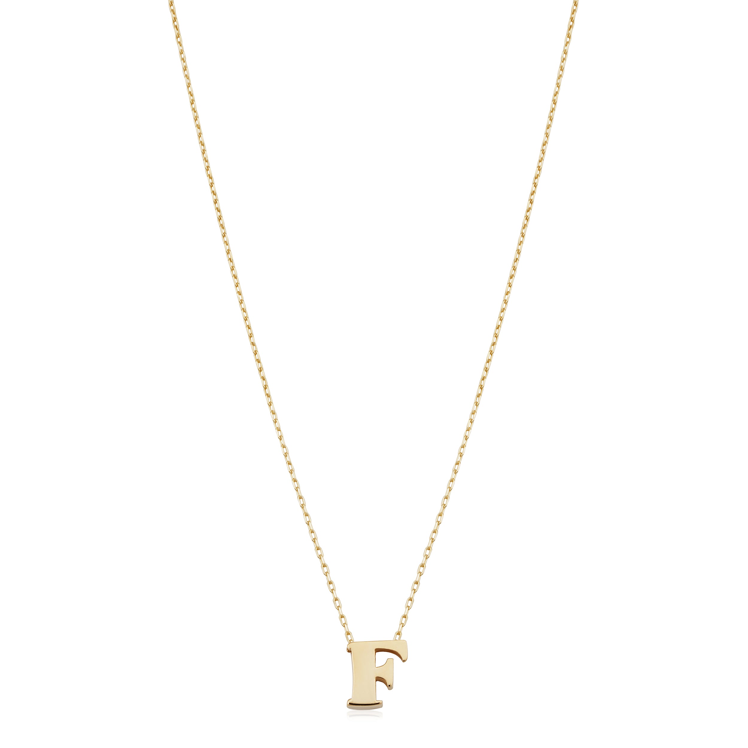 14KT Yellow Gold Initial Necklace