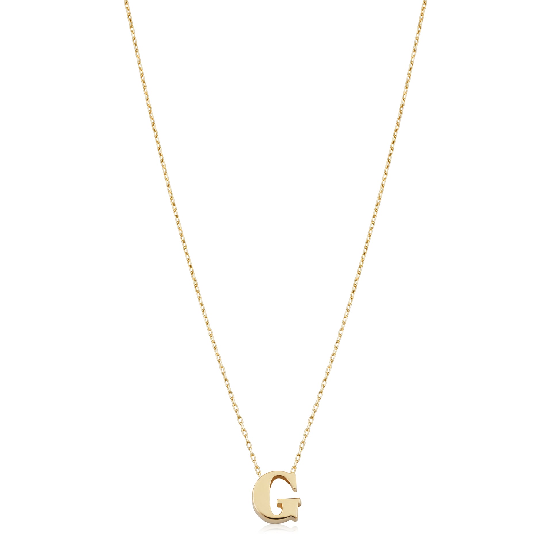 14KT Yellow Gold Initial Necklace