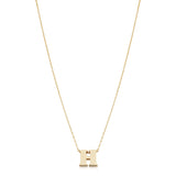 14KT Yellow Gold Initial Necklace