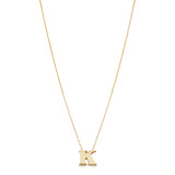 14KT Yellow Gold Initial Necklace