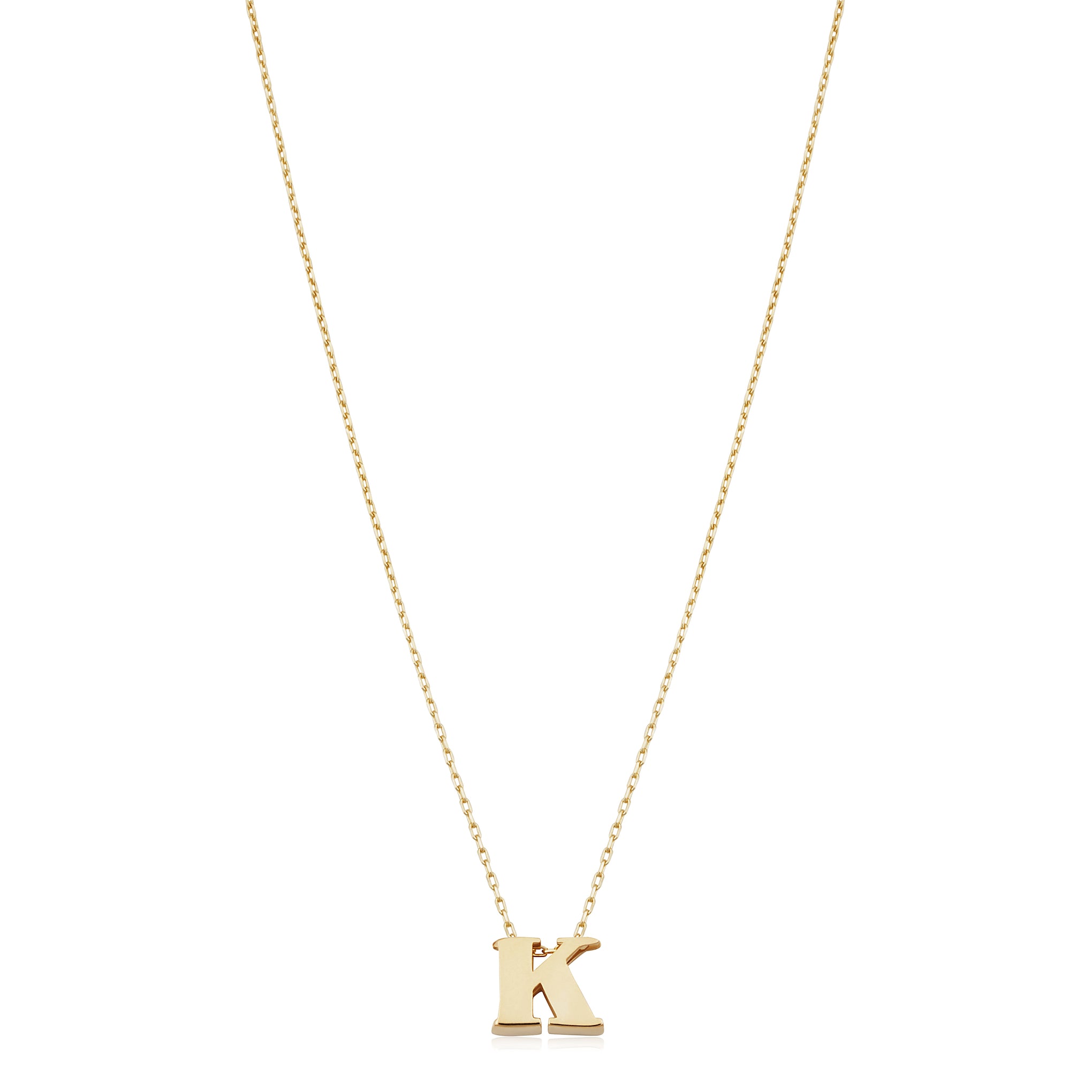 14KT Yellow Gold Initial Necklace