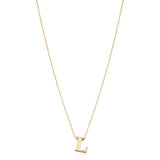 14KT Yellow Gold Initial Necklace