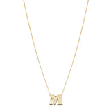 14KT Yellow Gold Initial Necklace