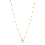 14KT Yellow Gold Initial Necklace