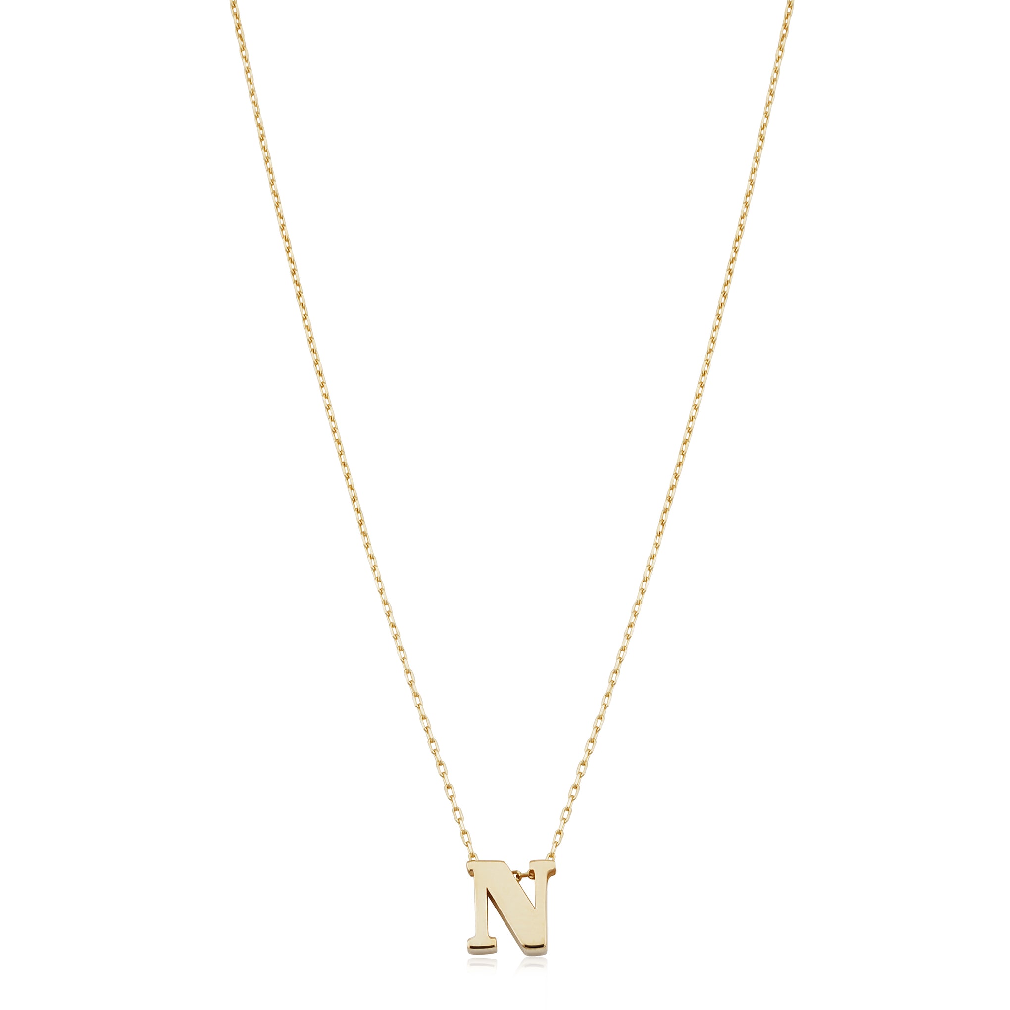 14KT Yellow Gold Initial Necklace