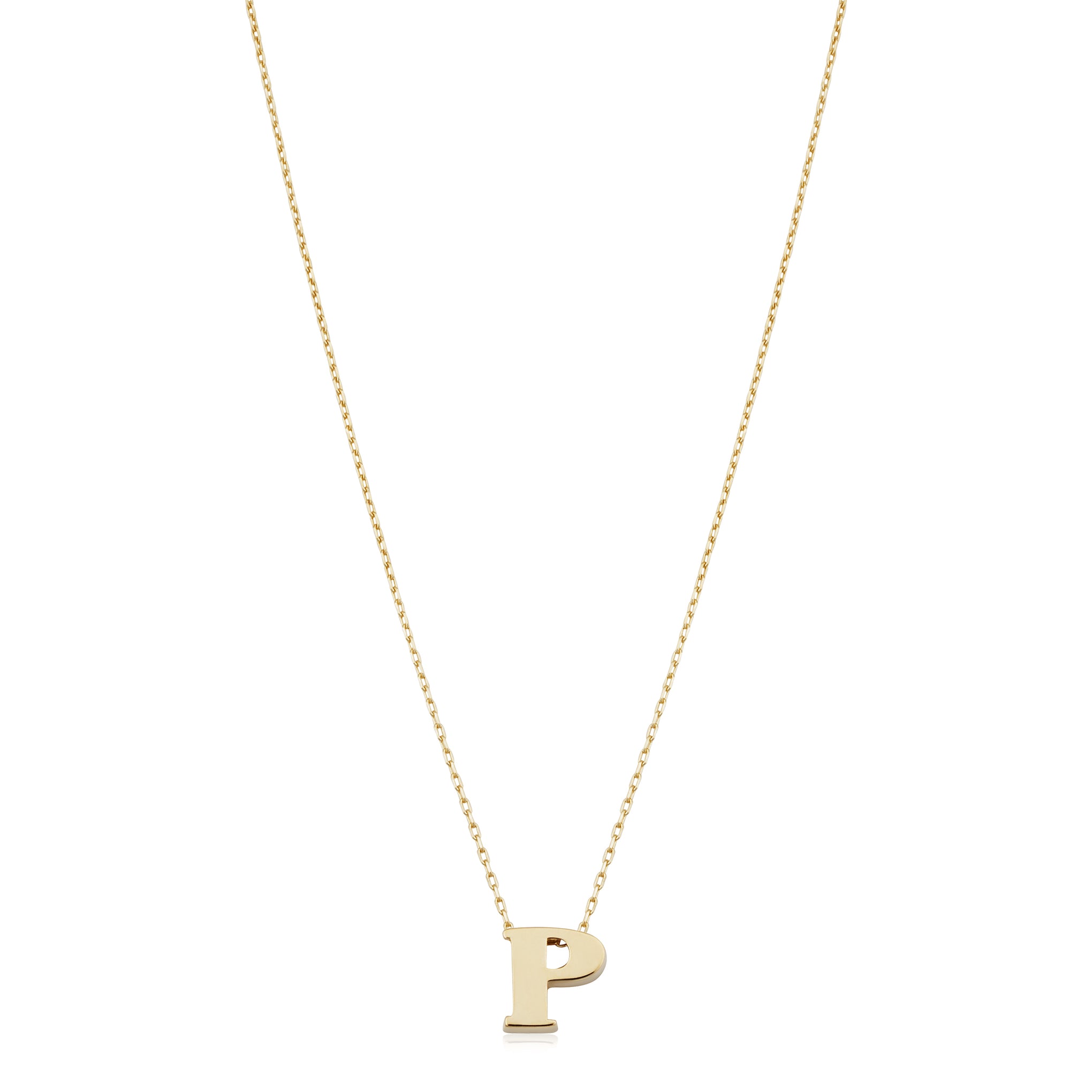 14KT Yellow Gold Initial Necklace