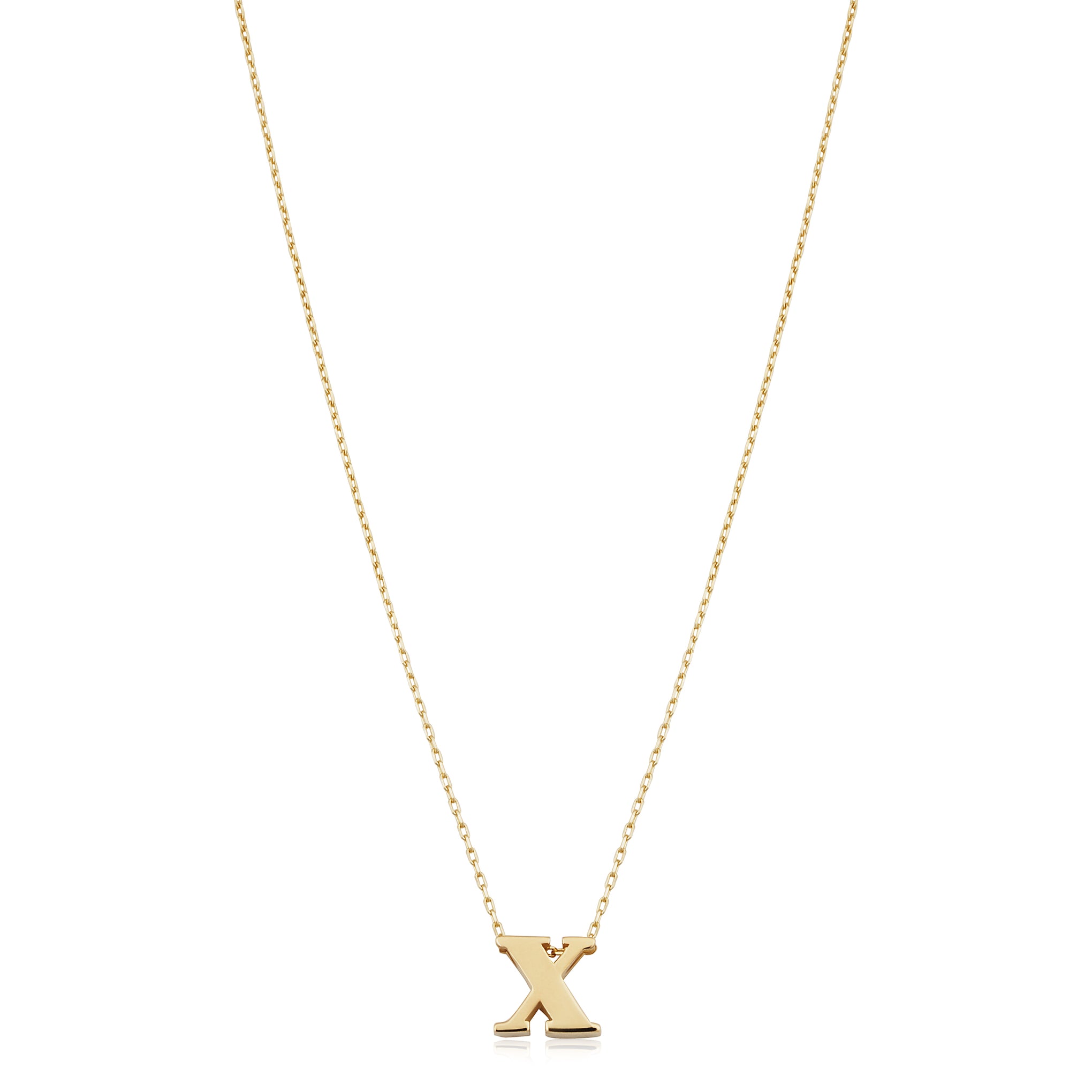 14KT Yellow Gold Initial Necklace