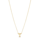 14KT Yellow Gold Initial Necklace