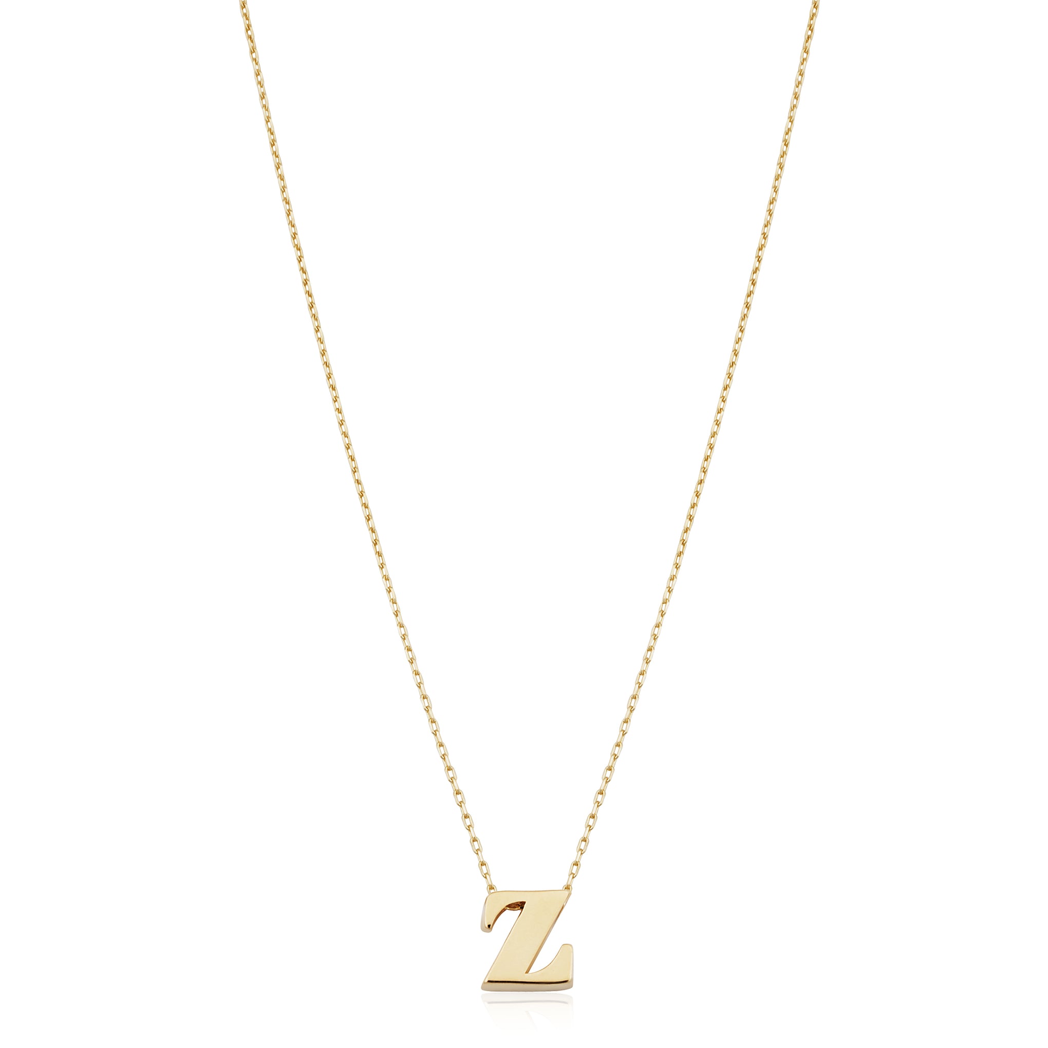 14KT Yellow Gold Initial Necklace