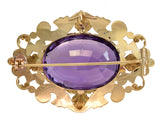 Estate 14KT Yellow Gold Amethyst Brooch/Pendant