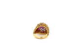 ESTATE RETRO ERA 18KT RUBY & DIAMOND RING