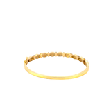 18KT Yellow Gold Oval And Round Diamond Cluster Bangle