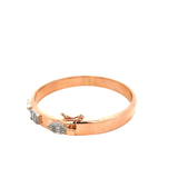 14KT Rose Gold Round And Baguette Cut Diamond Bracelet