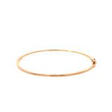 14KT Pink Gold And Round Cut Diamond Bangle